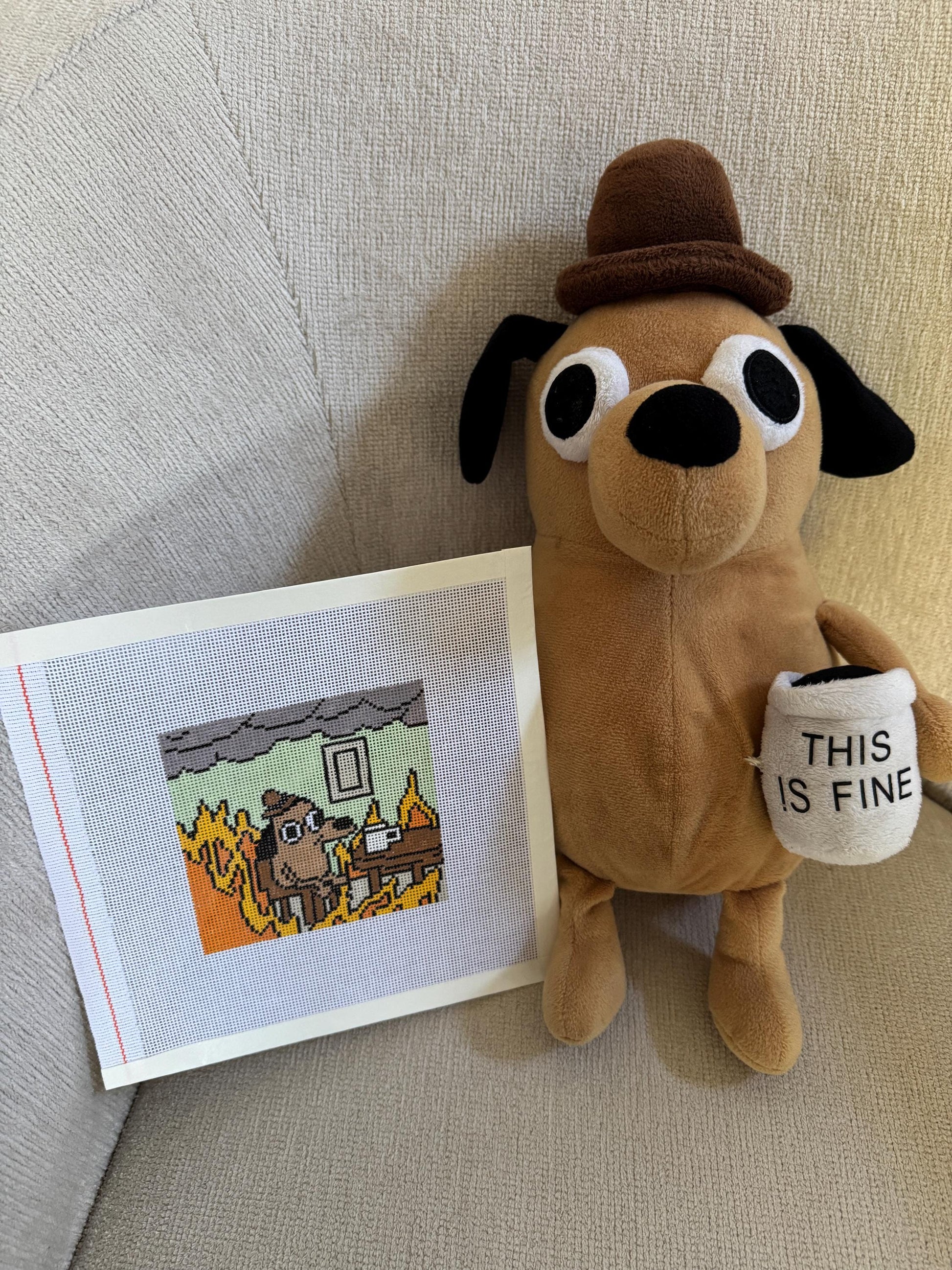 This is Fine Dog Needlepoint Canvas, 18 Mesh