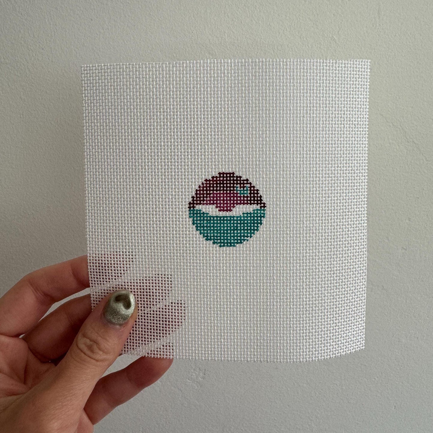 Libby Library Needlepoint Canvas: Book Lover Bag Charm