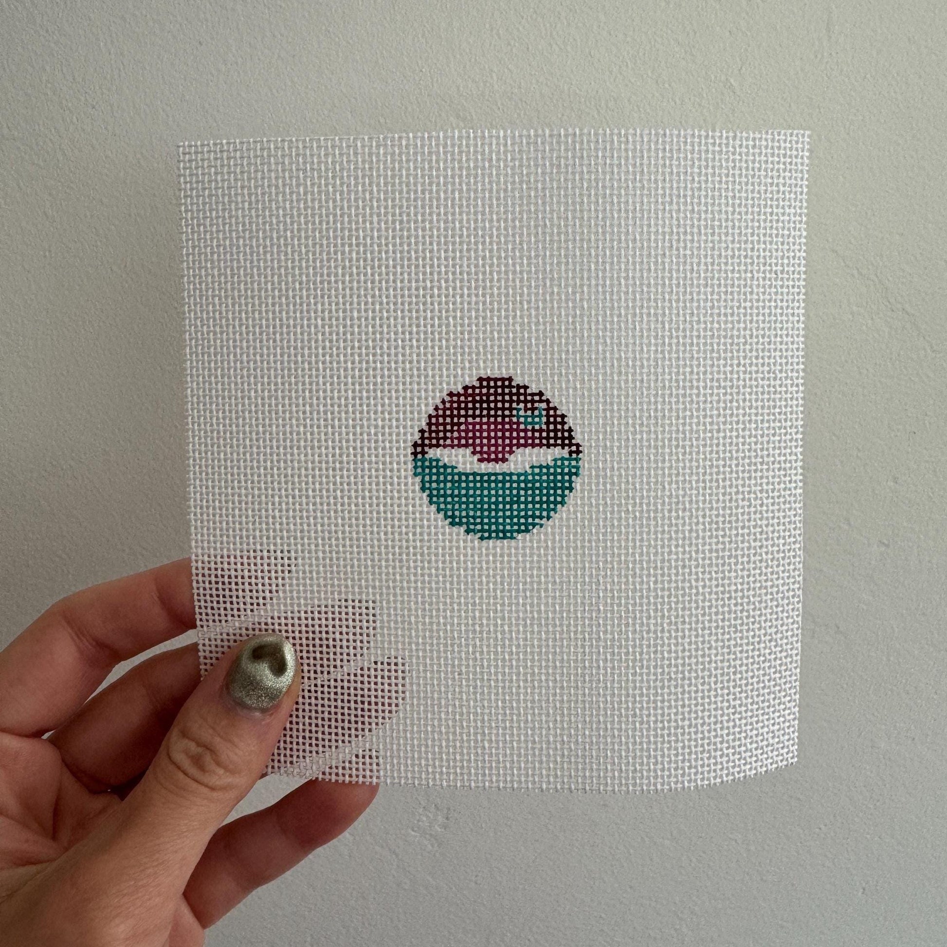 Libby Library Needlepoint Canvas: Book Lover Bag Charm