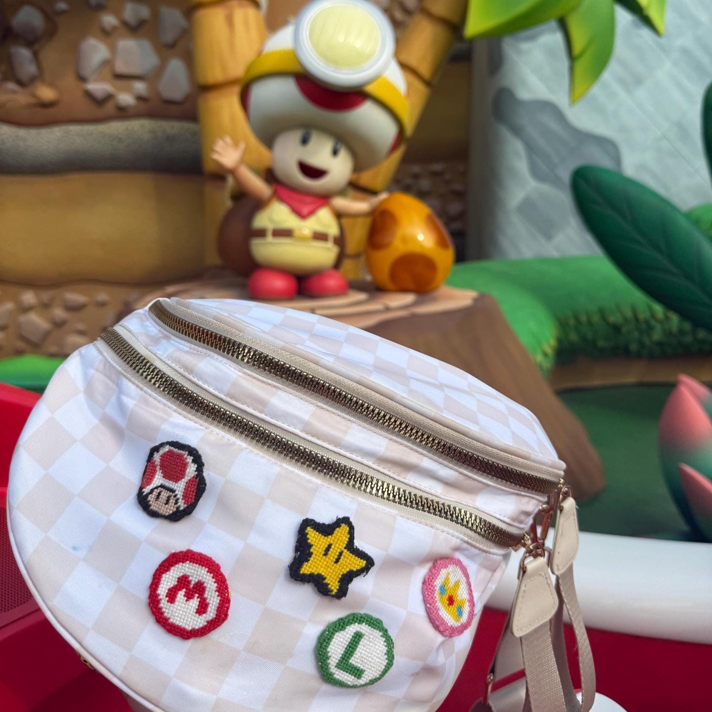 Luigi Inspired Mini - Painted Needlepoint Canvas, Nintendo Inspired, 18 Mesh