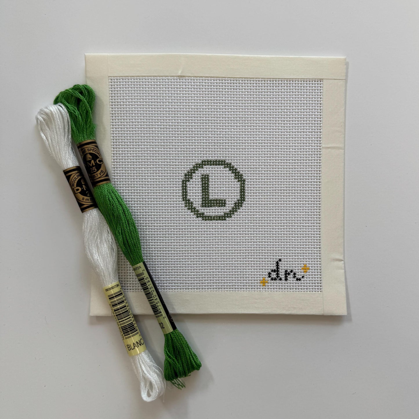 Luigi Inspired Mini - Painted Needlepoint Canvas, Nintendo Inspired, 18 Mesh