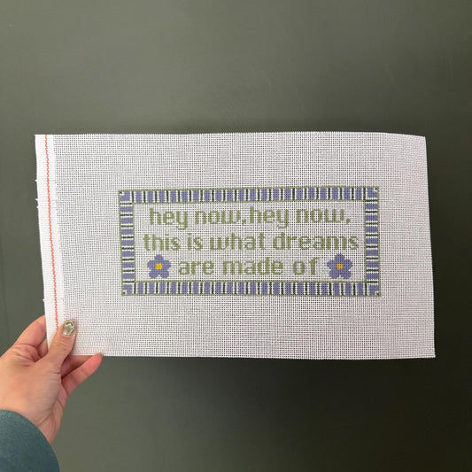 What Dreams Are Made Of - Painted Needlepoint Canvas, Lizzie McGuire Movie Inspired, 13 Mesh
