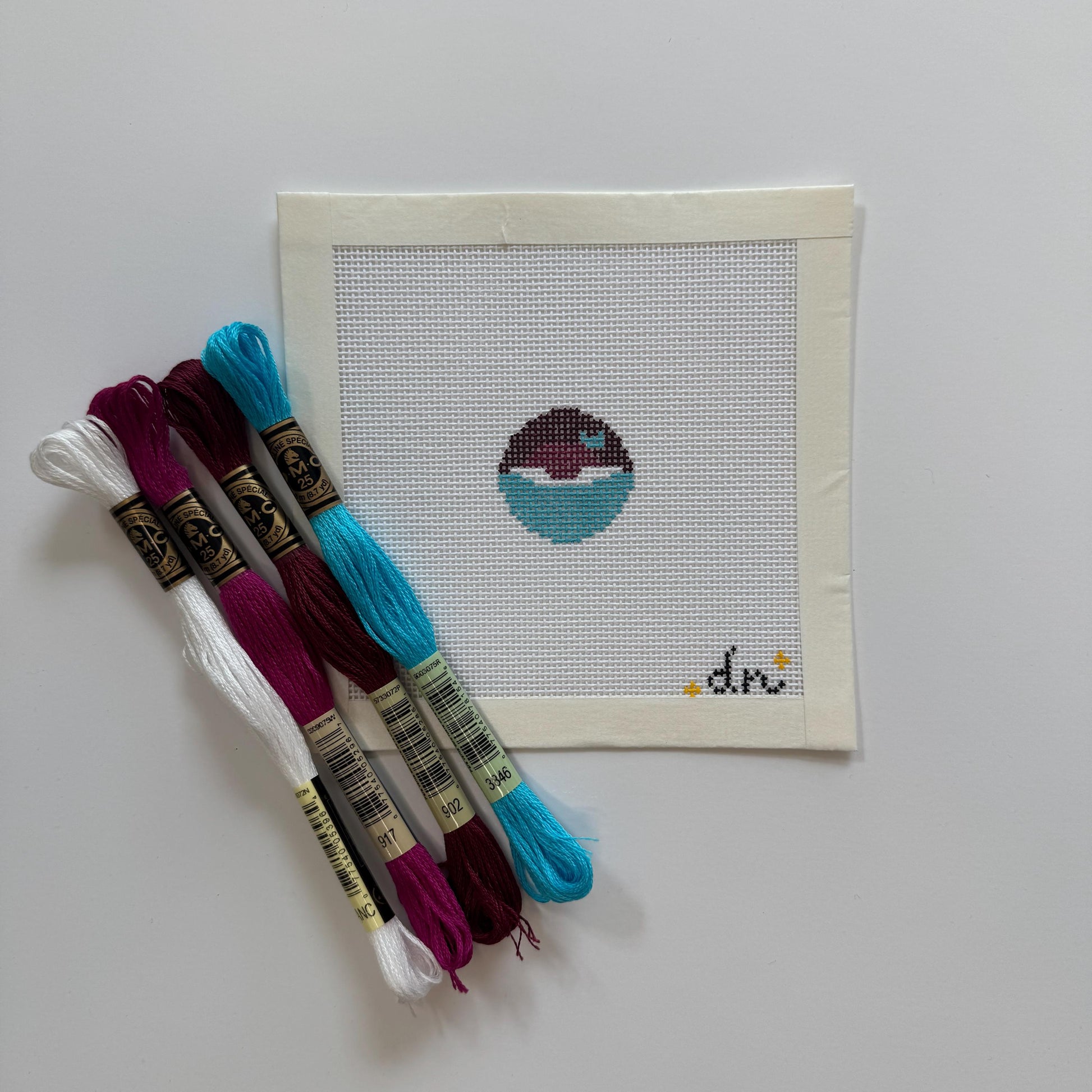 Libby Library Needlepoint Canvas: Book Lover Bag Charm