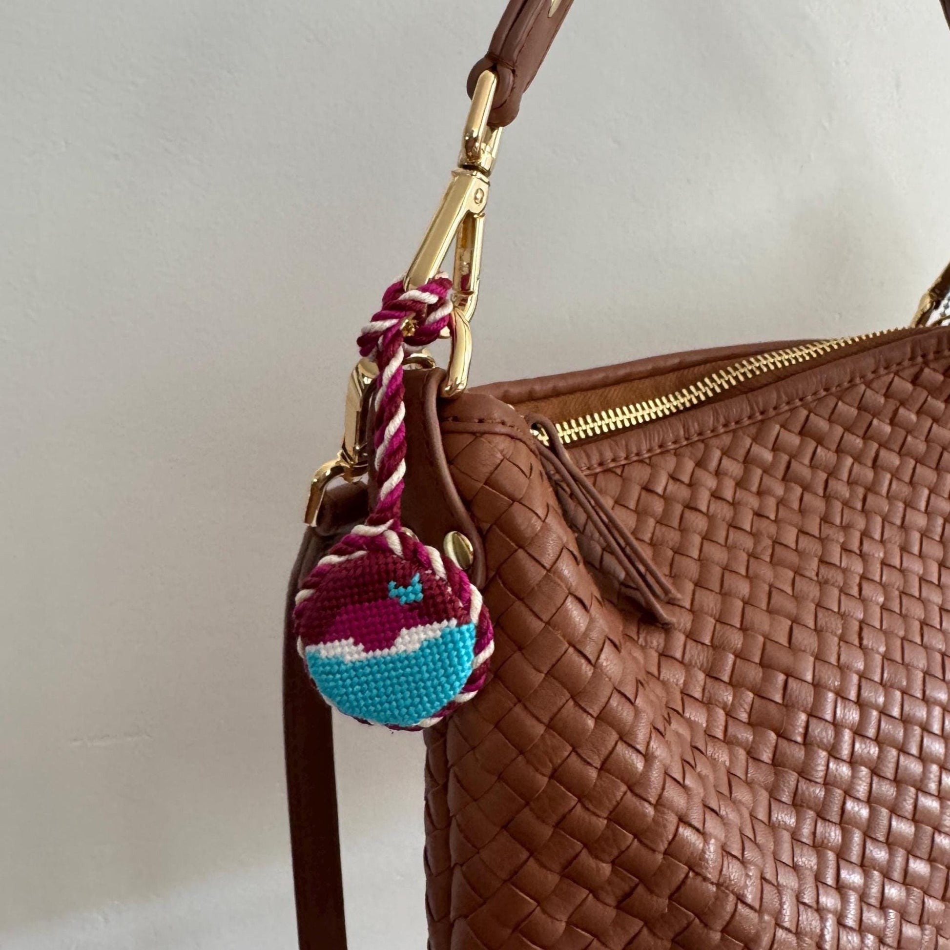 Libby Library Needlepoint Canvas: Book Lover Bag Charm