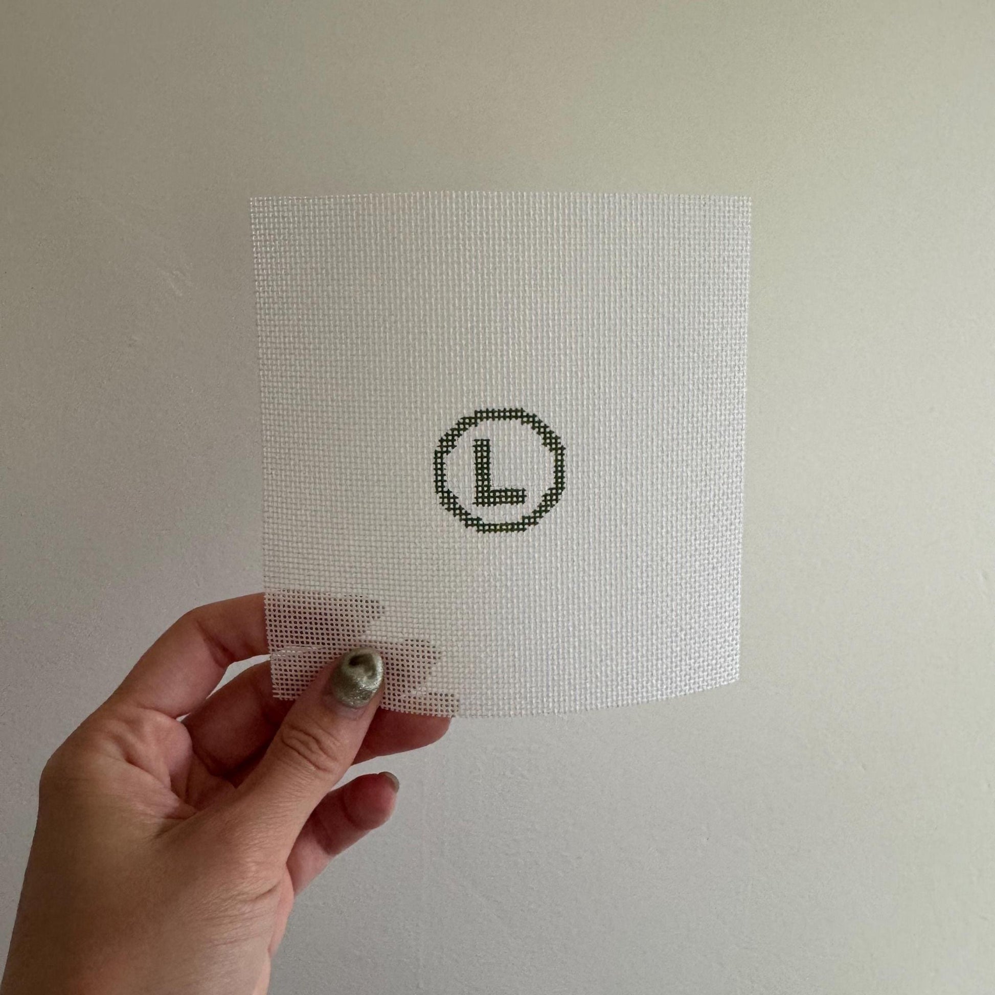 Luigi Inspired Mini - Painted Needlepoint Canvas, Nintendo Inspired, 18 Mesh