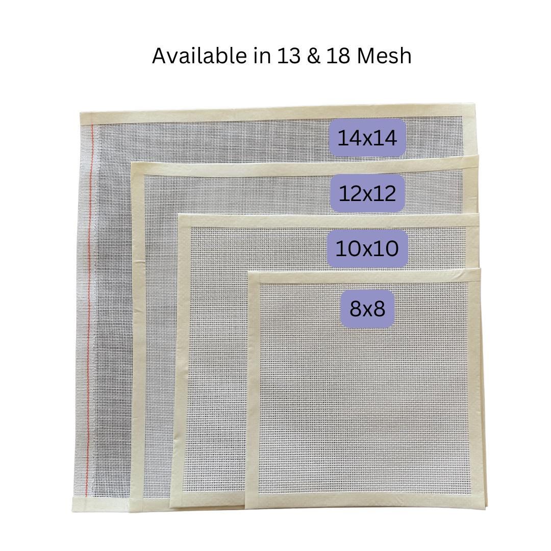 13 Mesh and 18 Mesh Blank Needlepoint Canvas: 8x8, 10x10, 12x12, 14x14