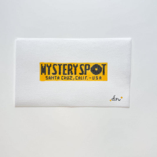 Mystery Spot Needlepoint Canvas - Santa Cruz, California Needlepoint, 18 Mesh