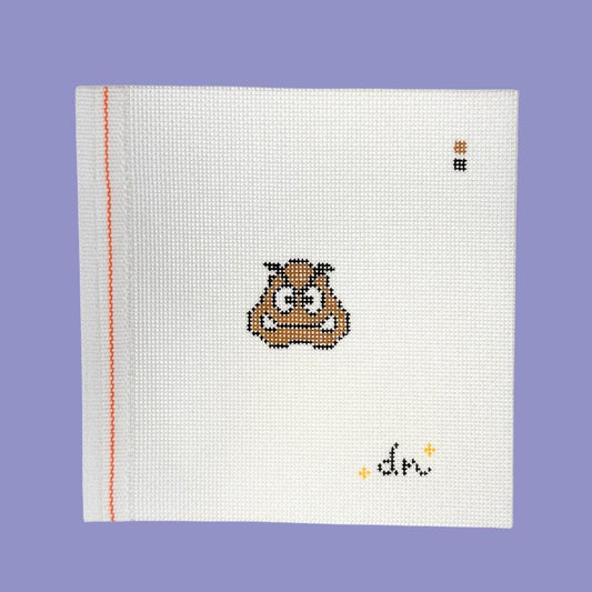 Goomba Mini - Painted Needlepoint Canvas, Nintendo Inspired, 18 Mesh