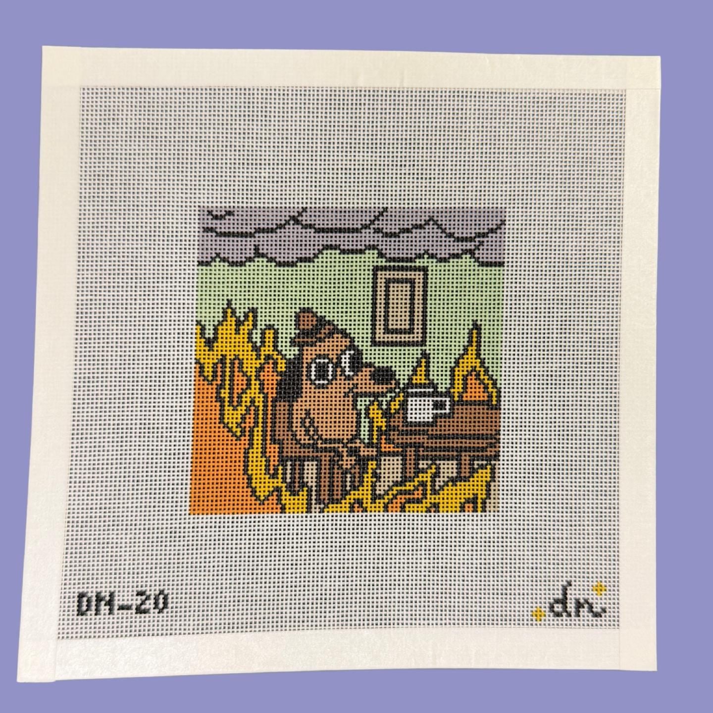 This is Fine Dog Needlepoint Canvas, 18 Mesh