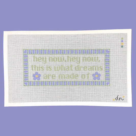 What Dreams Are Made Of - Painted Needlepoint Canvas, Lizzie McGuire Movie Inspired, 13 Mesh