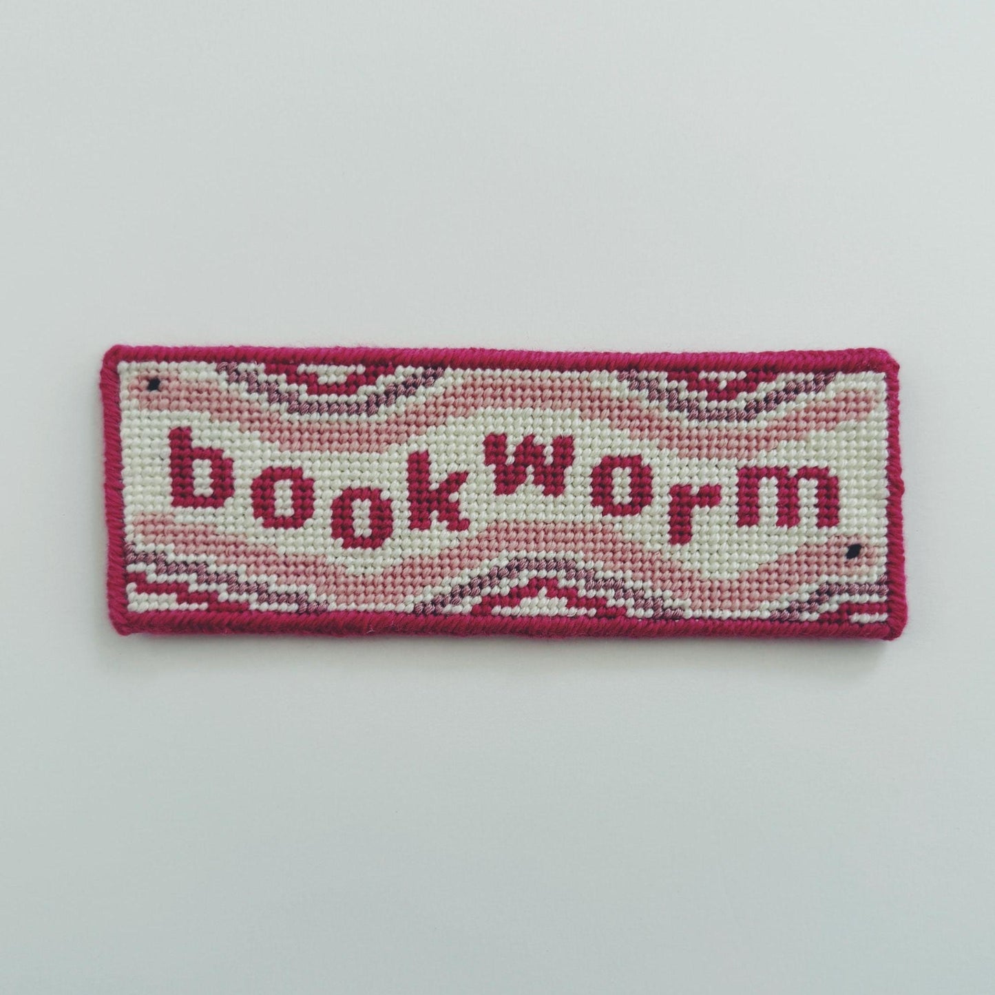 Needlepoint Bookmark: Bookworm, 13 mesh